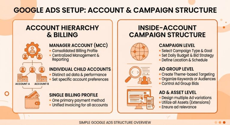 Account Hierarchy and Campaign Structure for Structuring Google Ads Setup with Account and Billing